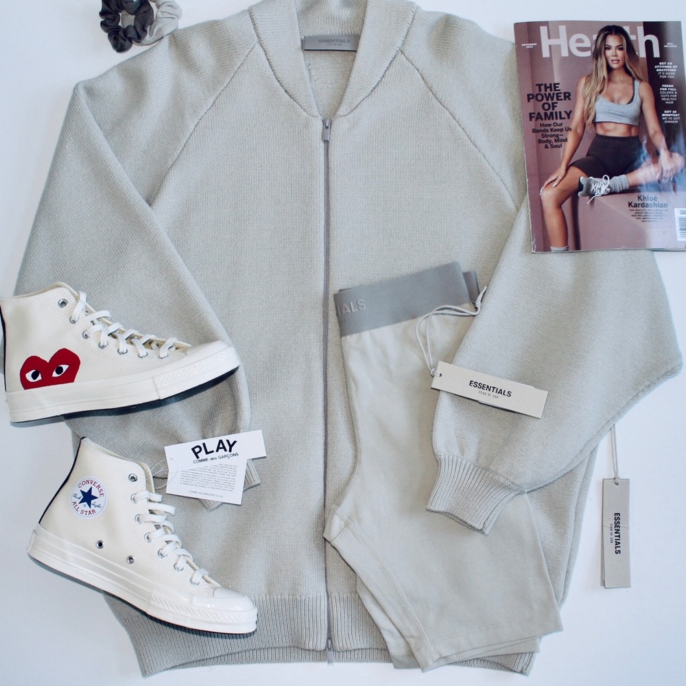 FEAR OF GOD ESSENTIALS ‘Wheat’ Knit Cardigan